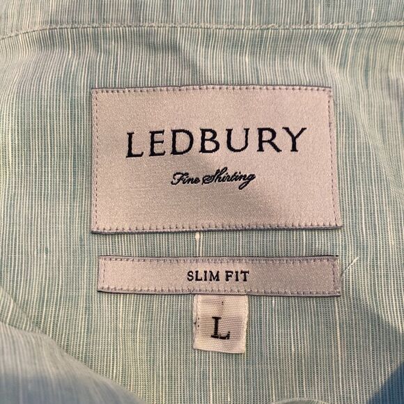 Ledbury Large Slim Fit Button Down Dress Shirt - Picture 5 of 6